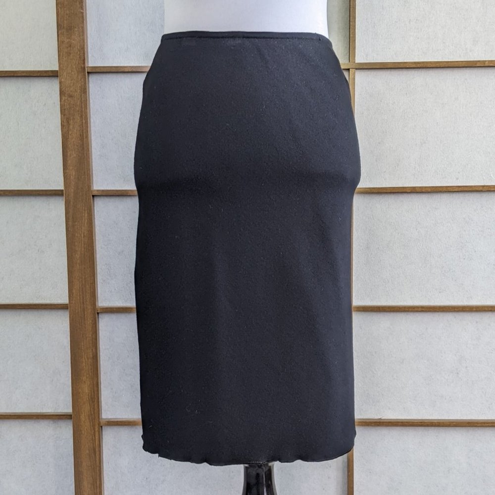 ALAIA Black Wool Stretch Pencil Skirt BodyCon SMALL